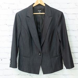 Nine West Women's Blazer Charcoal Size 12